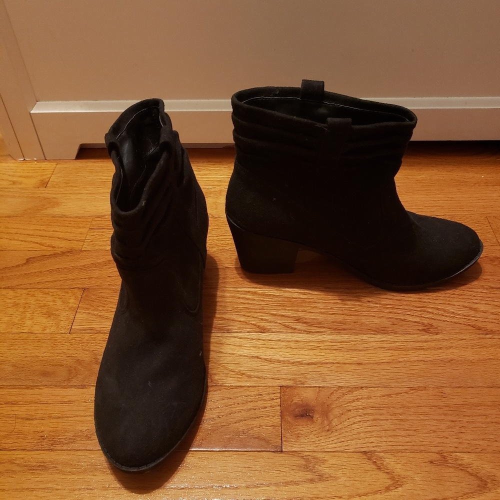 Black Ankle Boots, Suede